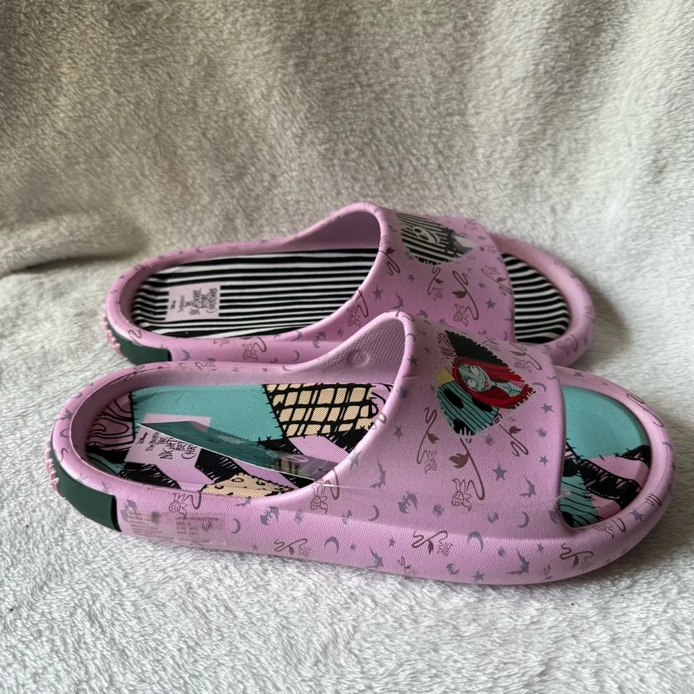 Nightmare Before Christmas Sandals Girls Size 6 Multi‎ Colored Slides Shoes New